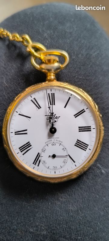 Montre De Poche Argent Massif - Mouvement Libre - Occasion - À Réparer