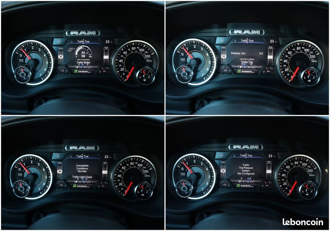 Dodge RAM 1500 Big Horn 5.7 V8 HEMI eTorque 396 ch – BVA – 4x4 – CarPlay – Caméras – R22 (image 26)