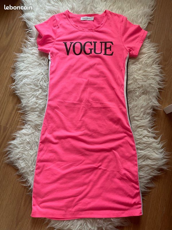 Robe été fille ado rose fluo Chicaprie 14 ans BE Vêtements