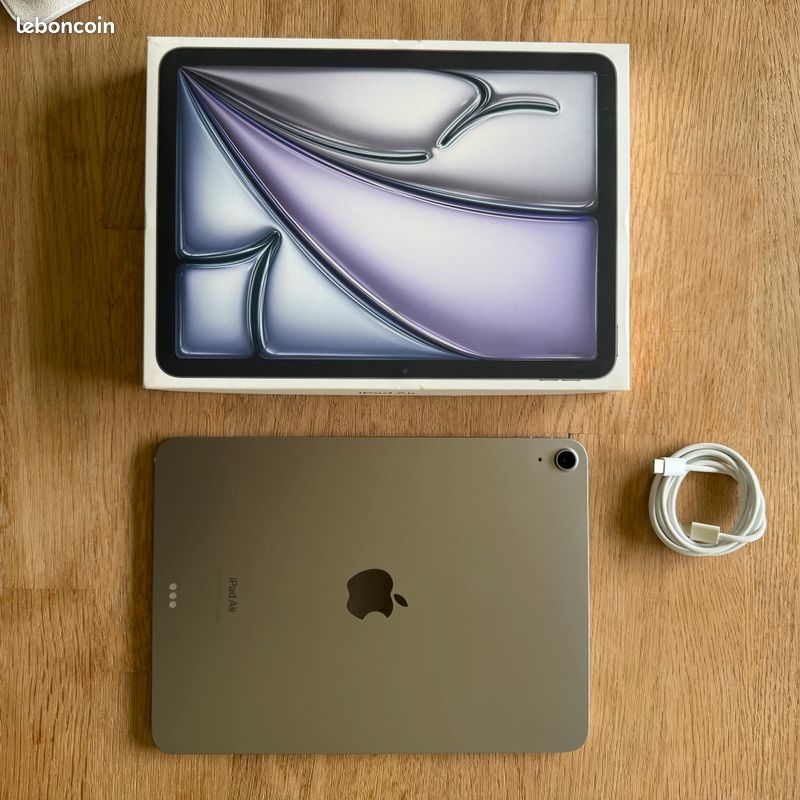 IPad Air M2 256Go 11 pouces avec cable et boite d'origine sous garanti (image 2)