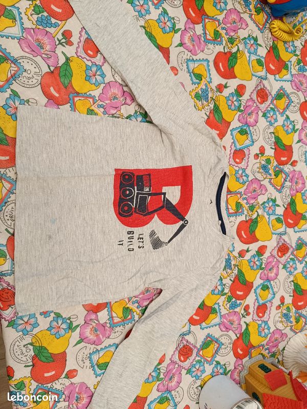 T-shirt à manches longues gris clair 4 ans (image 1)