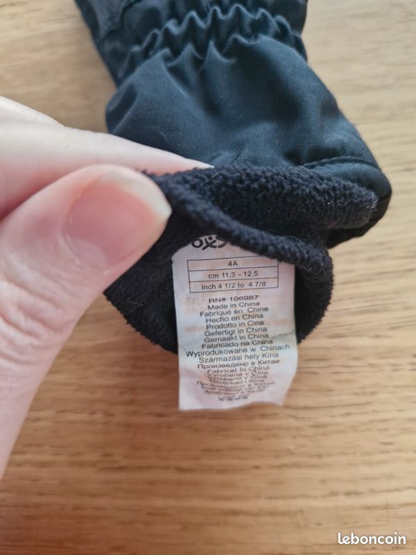 Gants de neige ou ski enfant 4 ans mixte (image 3)