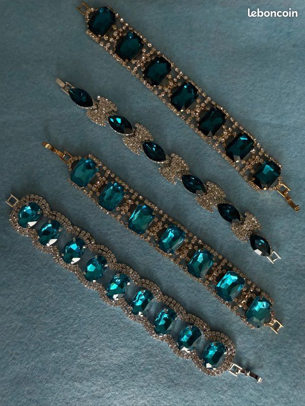 Bracelets en cristaux turquoises par piece (image 2)