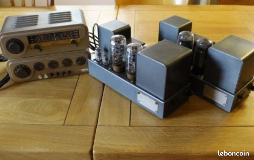 2 unit ampli quad ii ampli tubes + quad qcii + quad tuner vintage original (image 1)