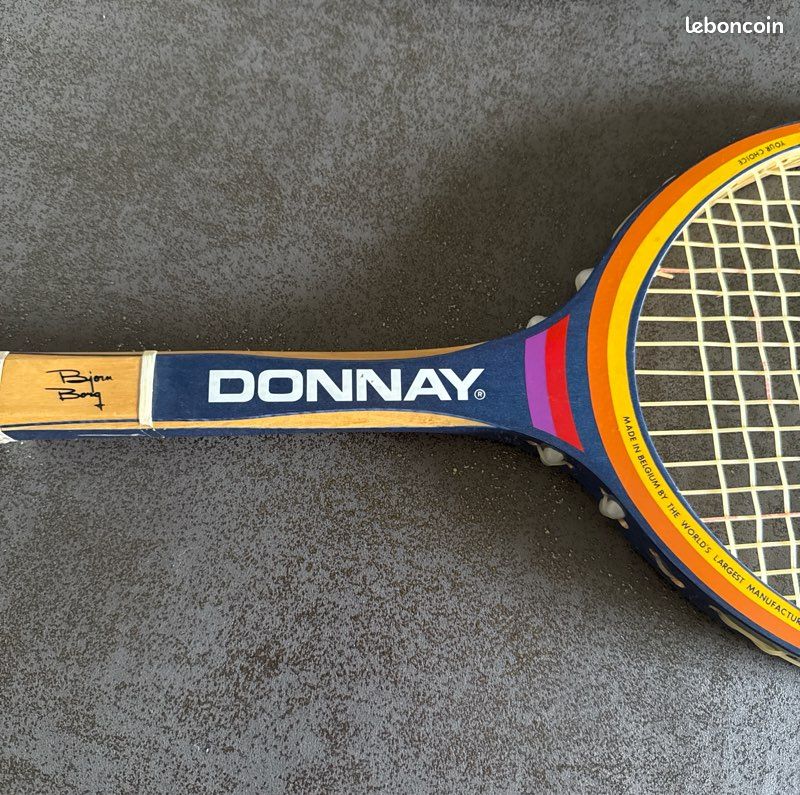 Housse de raquette de tennis vintage, Marque DONNAY - Années