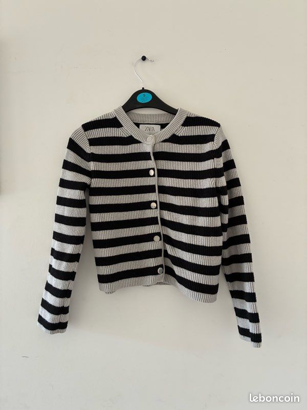 Cardigan Zara Fille Noir Scintillant - Taille 11-12 Ans - Occasion Excellent état