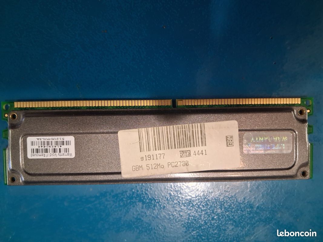 Barrette RAM DDR1 512Mo PC-2700 (333 MHz) - Occasion En état De Marche