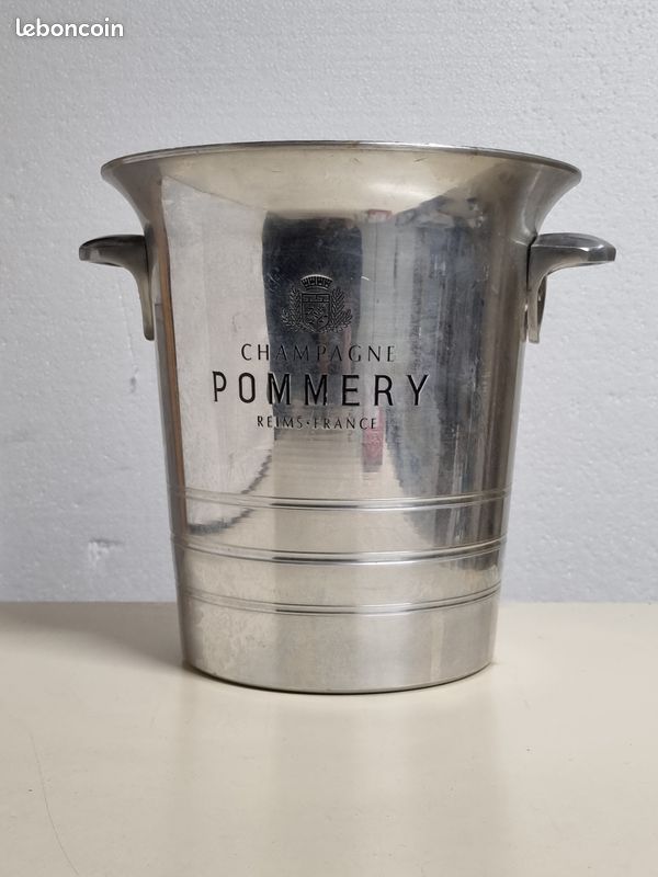 SEAU A CHAMPAGNE ART DECO Modèle LE CHARDON METAL ARGENTE SA