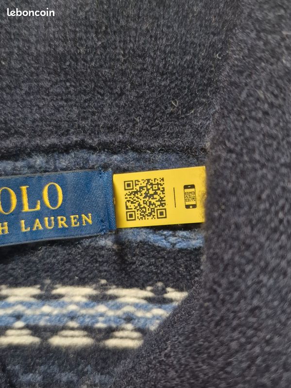 Pull en laine Ralph Lauren col châle motifs nordiques taille L homme (image 5)