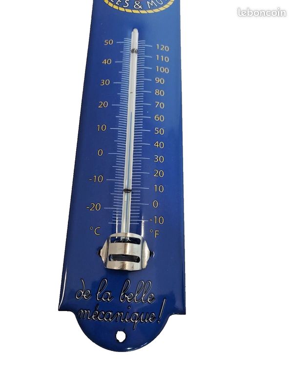 RARE THERMOMETRE EMAILLÉ Bombé Papiers Cigarette La Croix EUR 390,00 - FR