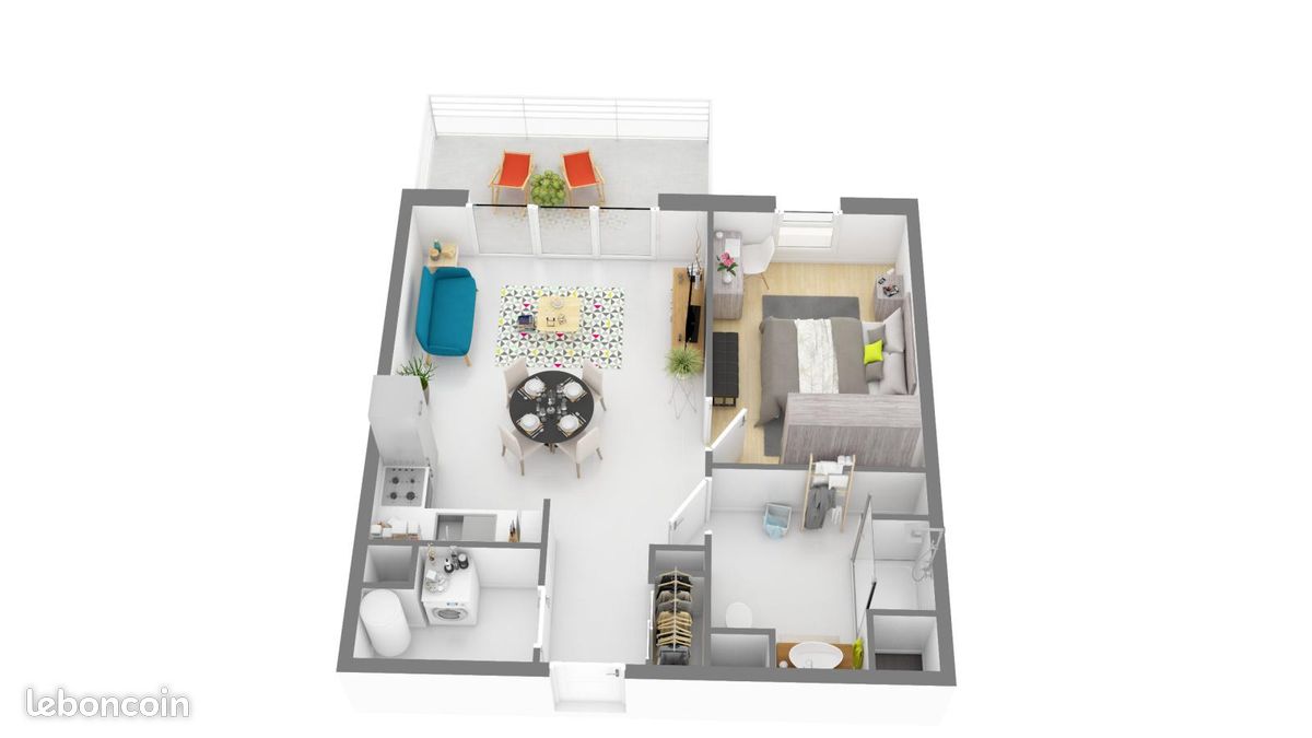Appartement 2 pièces 46 m² · à Saint-Paul-lès-Dax · 46 m² · 617 €/mois