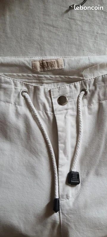 Pantacourt blanc femme "Starway" Taille 38 (image 4)