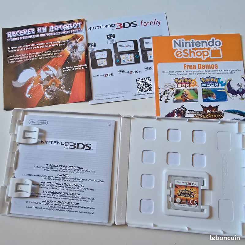 Jeu 3DS "POKEMON ULTRA SOLEIL" - COMPLET (image 2)