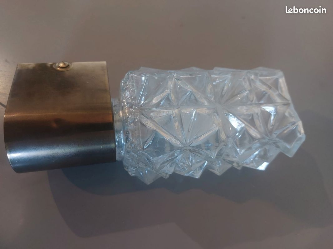 Paire applique verre pressé (image 4)