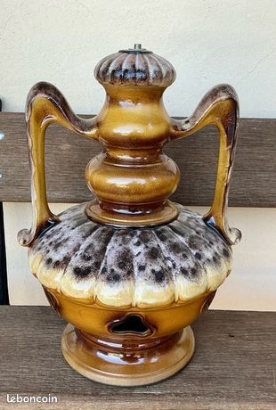 ANCIEN PIED DE lampe en céramique crispée Primavera jen Besnard EUR 70