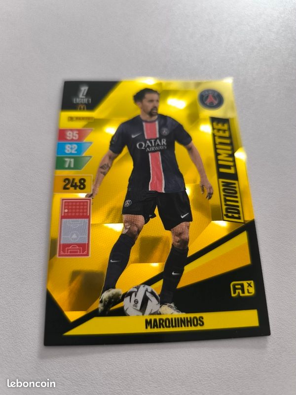 Carte panini foot Adrenalyn 2024 Marquinhos PSG Édition limitée (image 2)