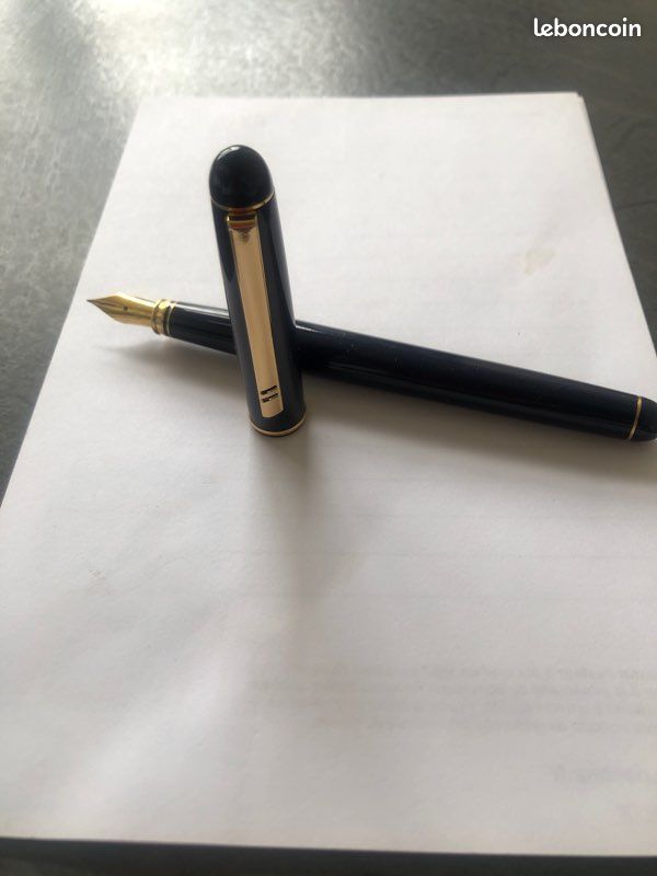 Stylo Plume Daniel Hechter - Bleu Chrome, Plume Acier, Occasion Très Peu Servi