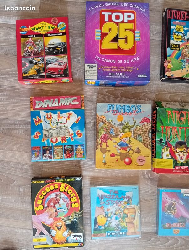 Lot De Jeux Vidéo Loose Pour Amstrad CPC - Rétro Gaming - Bon état