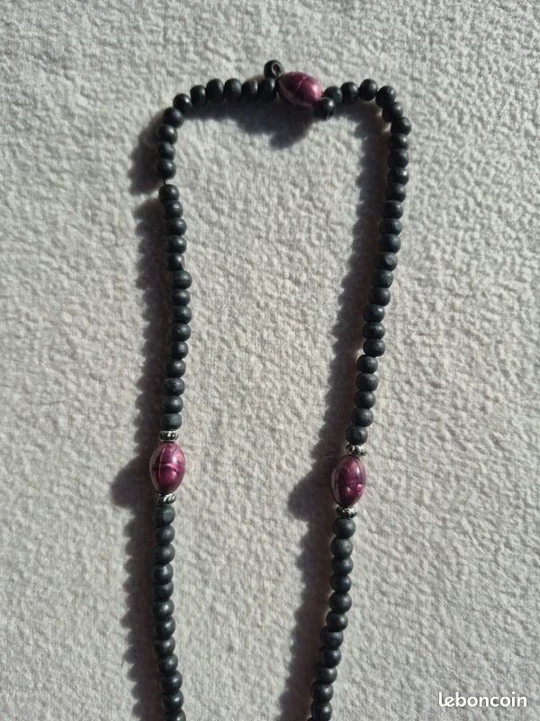 Collier Ethnique En Cuivre Avec Cabochons Résine Rouge – Occasion Parfait état, Style Rétro