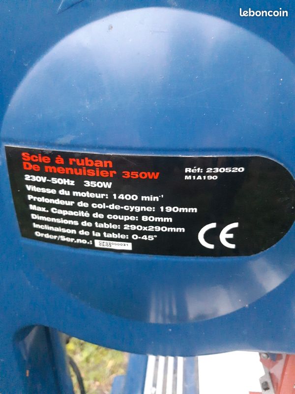 Scie a ruban de menuisier 350 w (image 3)