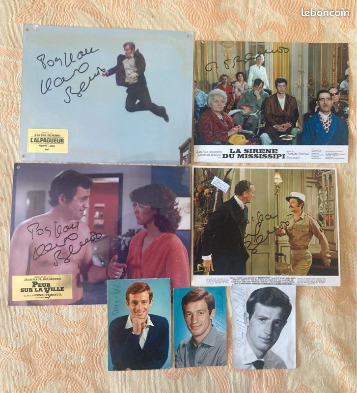 Photo Dédicacée / Autographe De Paul Belmondo – Format 18x12 Cm, Années 80