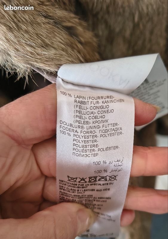 Manteau femme fourrure lapin (image 4)