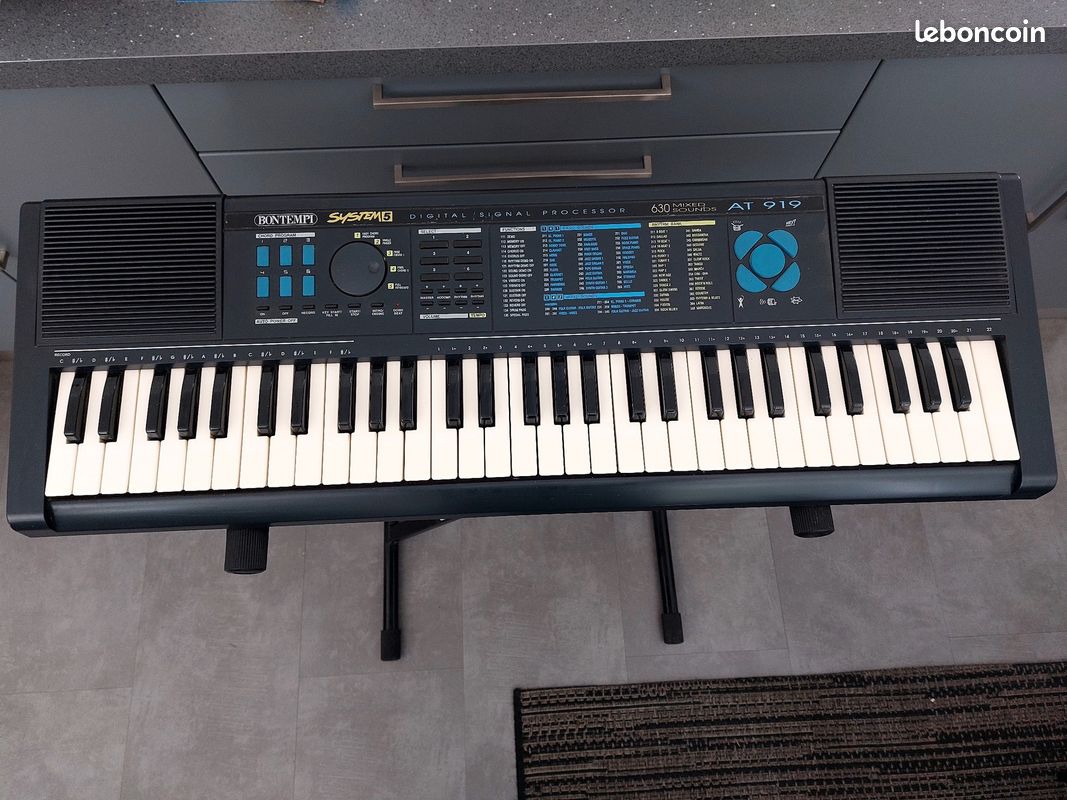 Clavier Piano Numérique Bontempi HarmonyKeys - 54 Touches Lumineuses, Idéal Débutants, Avec Repose-Mains Clavier Numérique 54 Touches