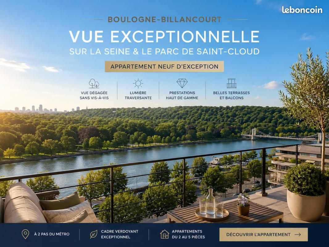 Appartement 4 pièces 100 m² · à Boulogne-Billancourt · 100 m² · 1 295 000 €