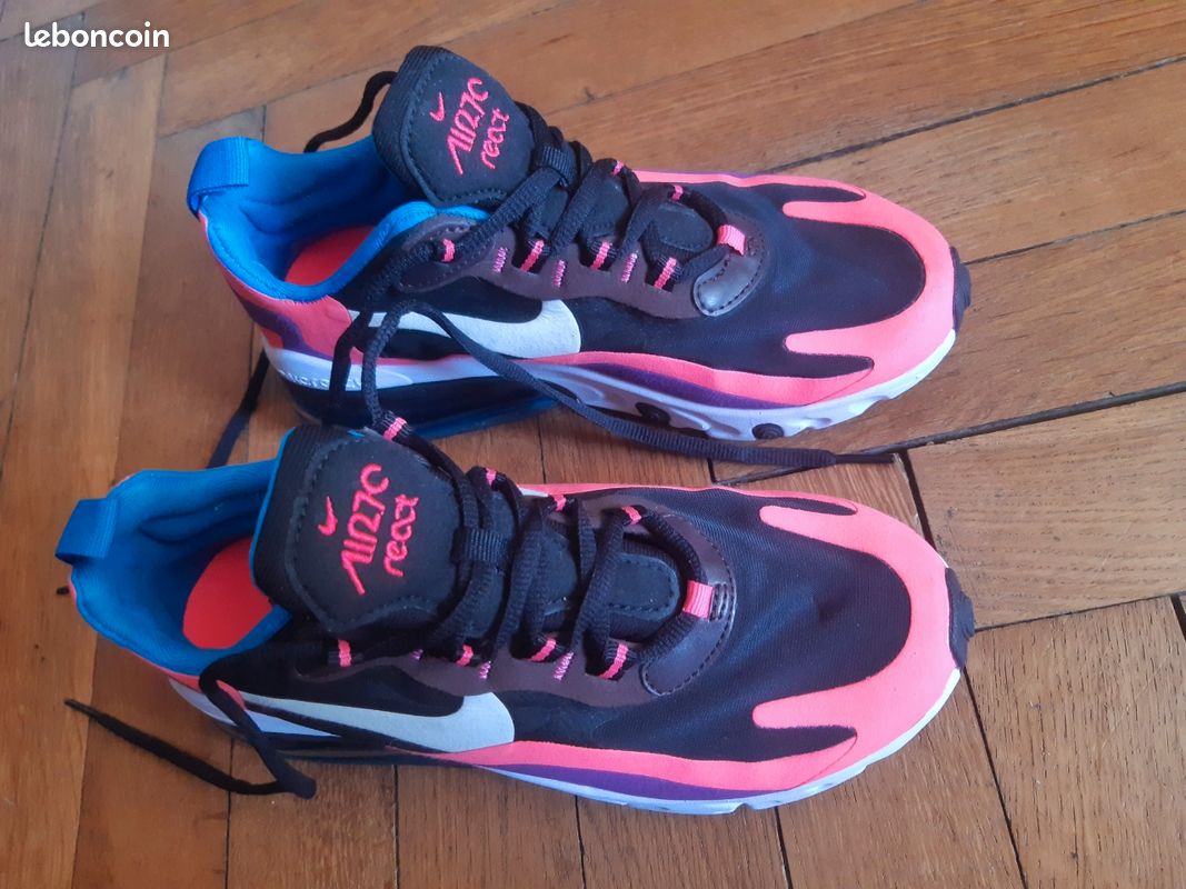 Air 270 React Nike 270 Rose Et Violet Chaussure 270 Bleu Et Rose
