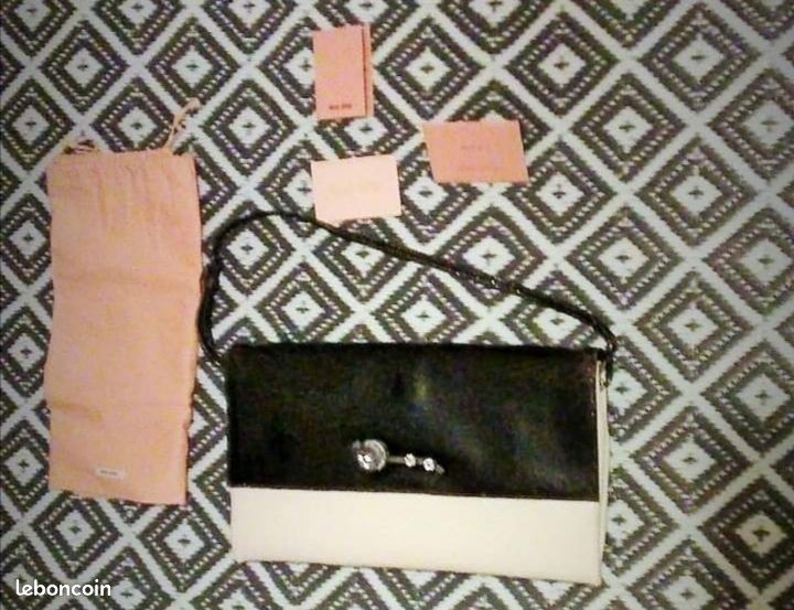 Pochette luxe miu miu cuir craquelé vintage (image 2)