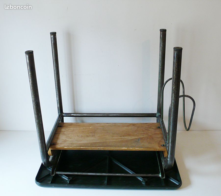 BUREAU ECOLIER EN METAL BOIS / BAKELITE années 50 VINTAGE DESIGN ATELIER 1950 (image 8)