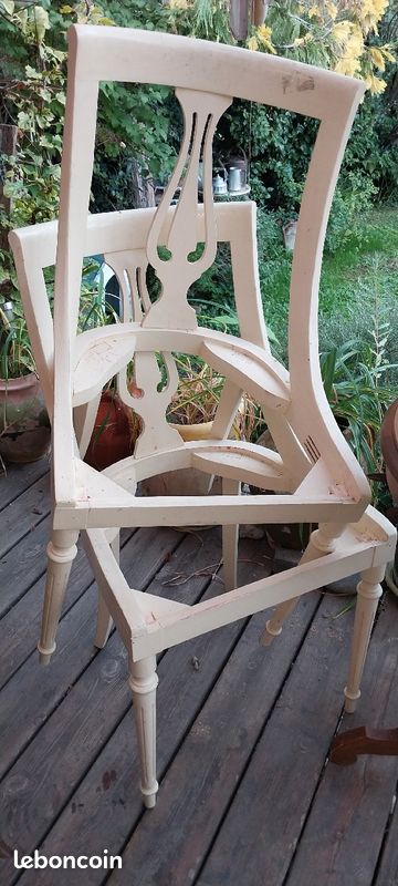 Chaise ancienne style renaissance x6 (image 2)