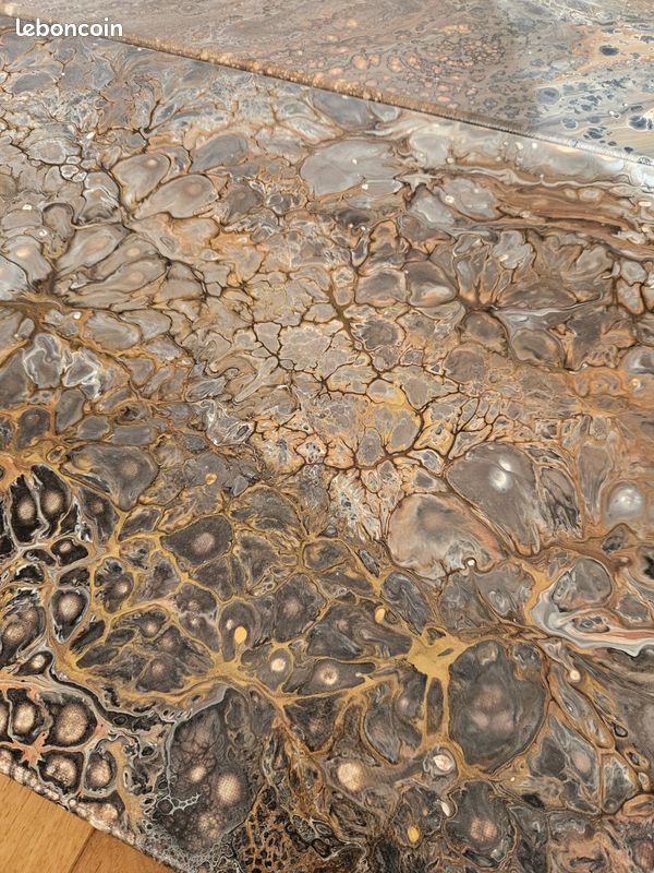 Triptyque fluid art/ pouring painting (image 3)