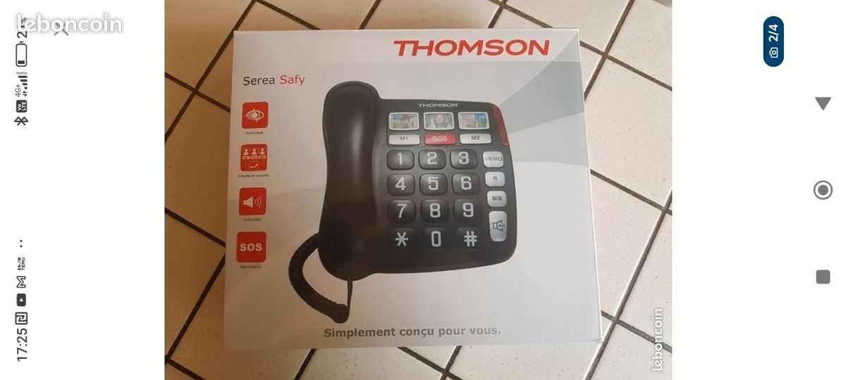 Téléphone filaire a larges touches Thomson (image 2)