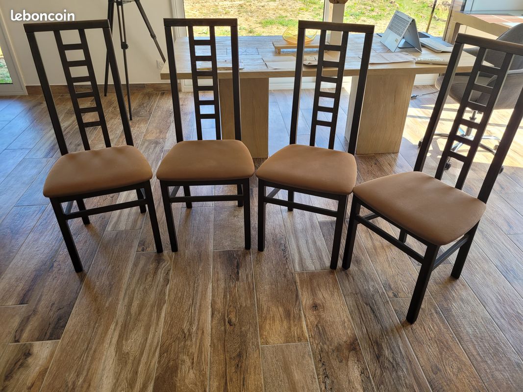 4 Chaises en bois WENGE (image 2)