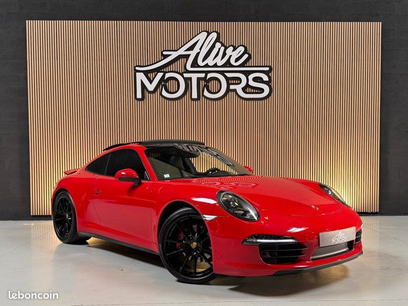 Porsche 911 type 991 3.4 350 Carrera 4 PDK - Rouge indien - Toit ouvrant - Bose - Sièges Sport électriques 18 positions - PASM - PDLS + noir - Échappement Sport - Historique Limpide (image 1)