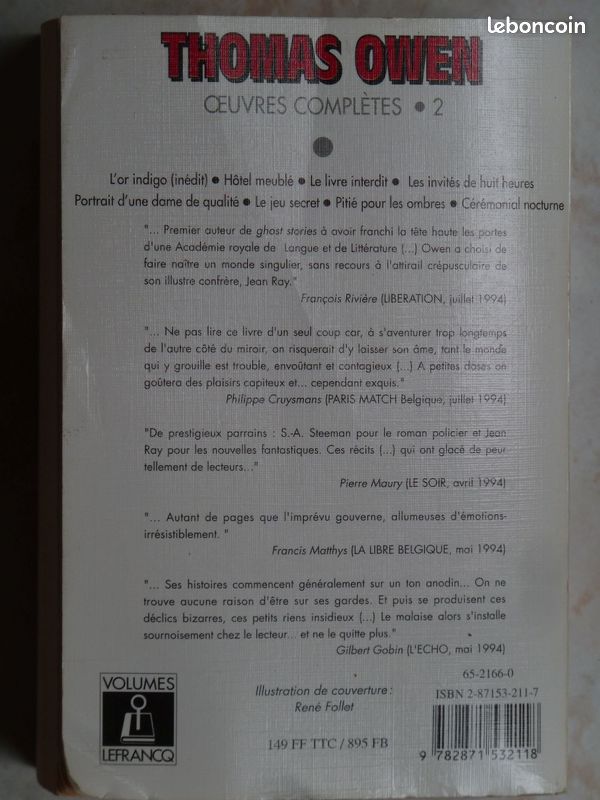 Thomas Owen - Oeuvres complètes 2 (image 2)