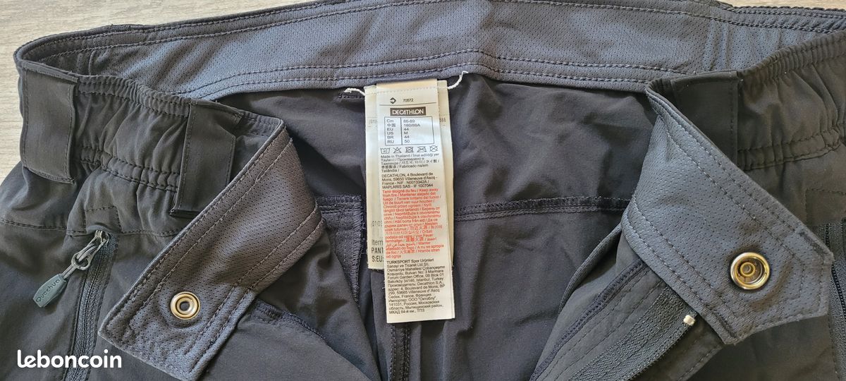 Pantalon Homme Quechua Chino Bleu - Taille 54, Entrejambe 34", Coton, Occasion Très Bon état