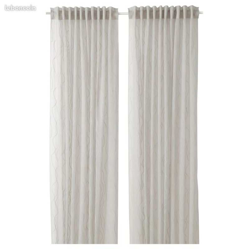 Rideaux de voilage IKEA GLESGRÖE gris (image 1)