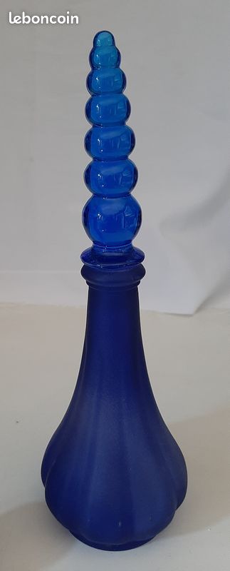 2 petits vases bleus cobalt en verre (image 7)