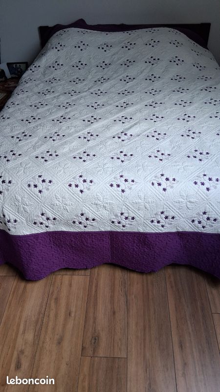 Dessus de lit bleu - Linge de maison