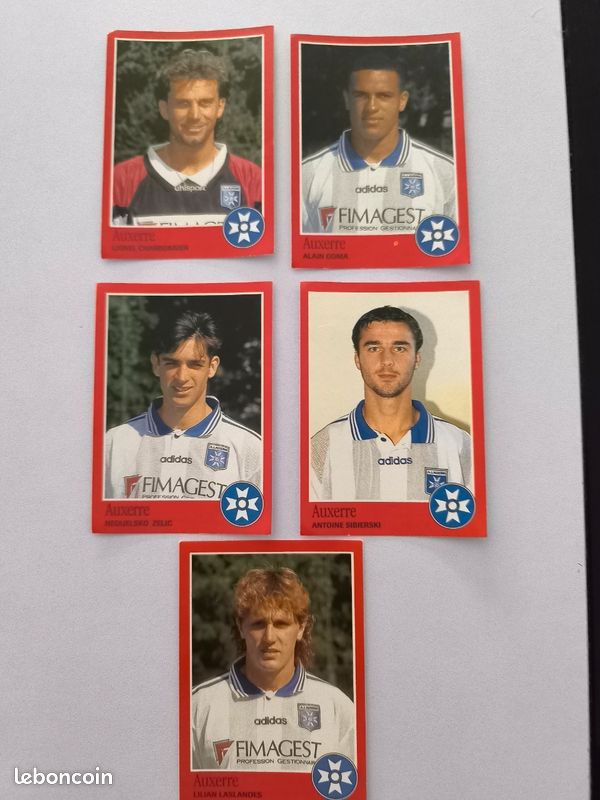 Lot 17 Vignettes Panini Foot 1989 - Auxerre - Non Collées - Collection