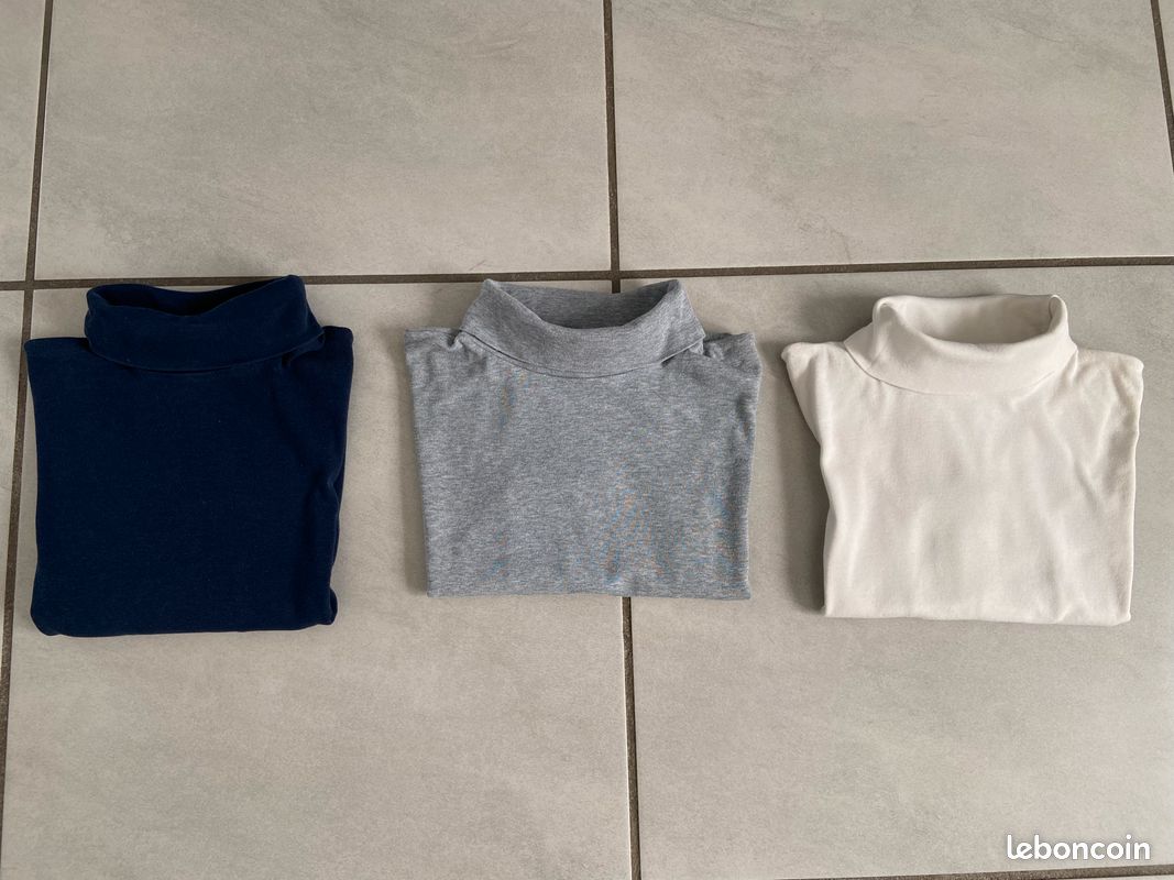 Pull col roulé enfant fille - MARINE - 3A | Israel