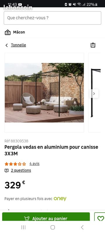Pergola aluminium 3×3 (image 1)