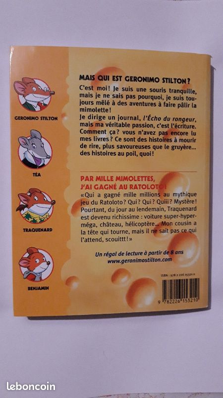 Geronimo Stilton par 1000 mimolette j'ai gagné au ratoloto (image 2)