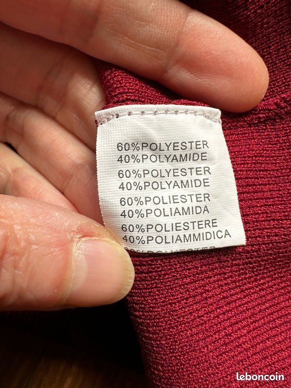 Pull fin bordeaux à épaules dénudées t.36 (image 5)