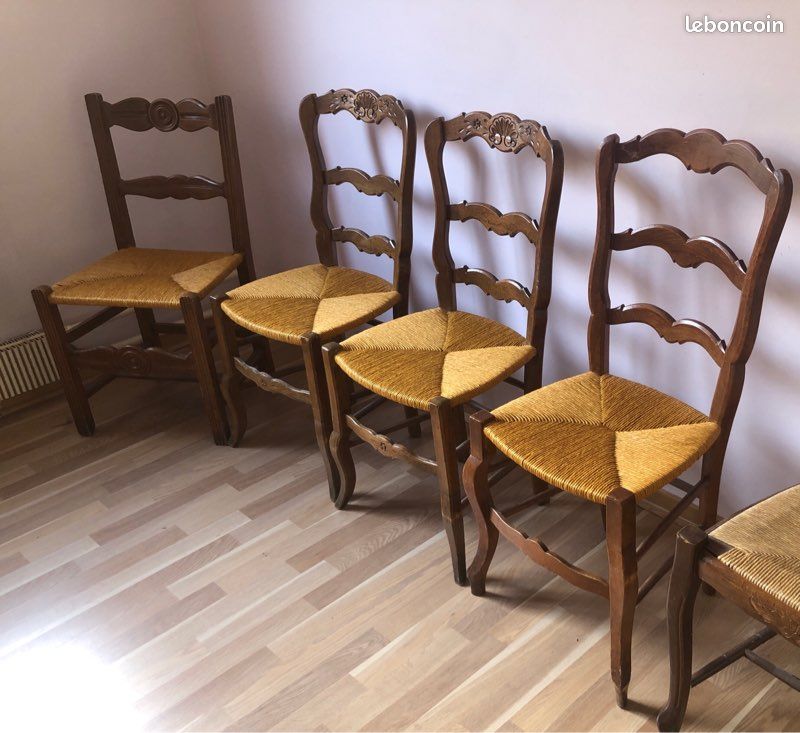 Lots de 4 chaises anciennes (image 1)