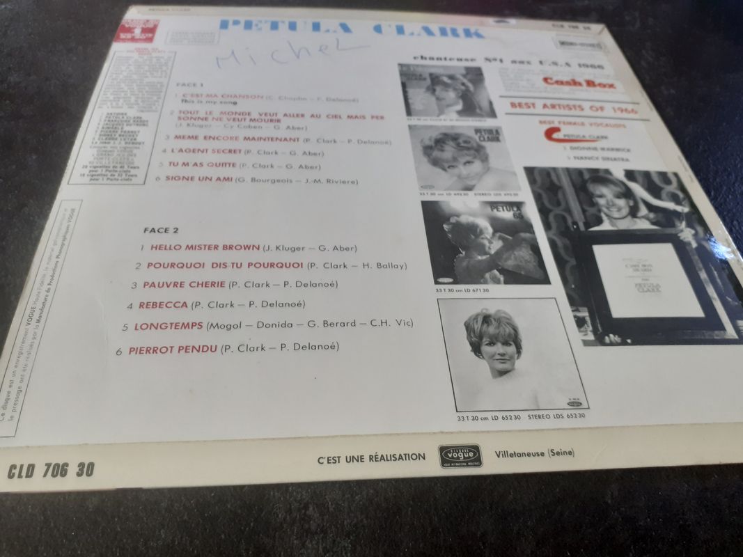 LP 33 TOURS Petula Clark – C'est Ma Chanson (image 2)