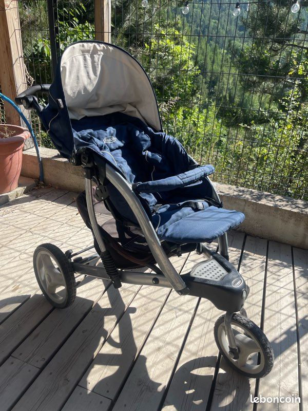 Graco Poussette Troies Roues Poussette Canne GRACO Travelite Black