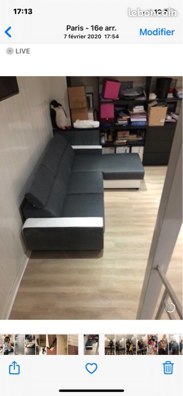 Canape angle convertible neuf (image 2)
